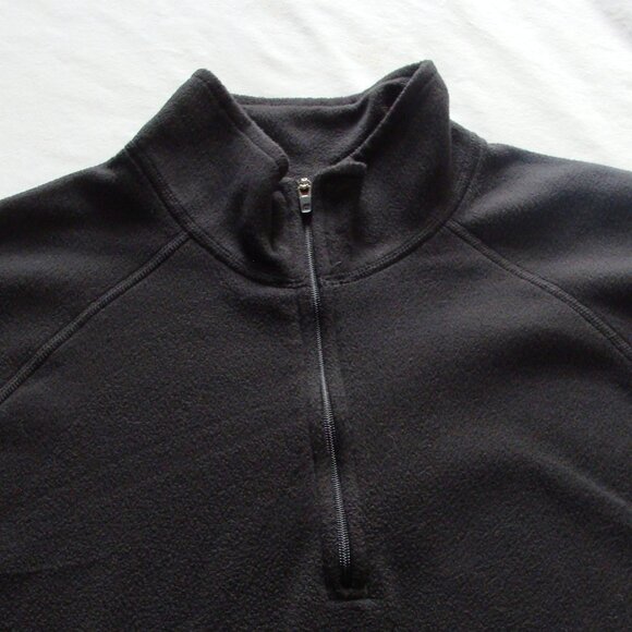 LL BEAN Charcoal Gray Long Sleeve 1/2 ZIP FLEECE Pull-Over Jacket Sz LARGE - Picture 4 of 7